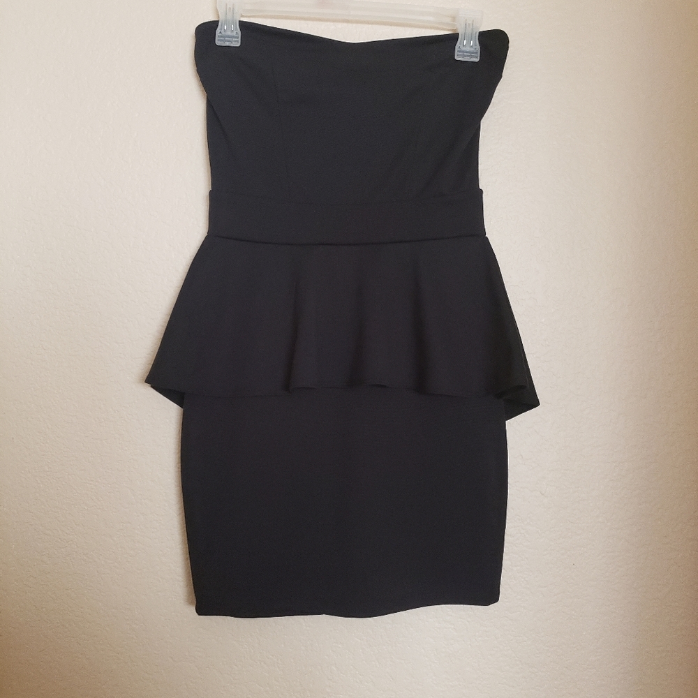 Tube Top Black Evening Dress Size M